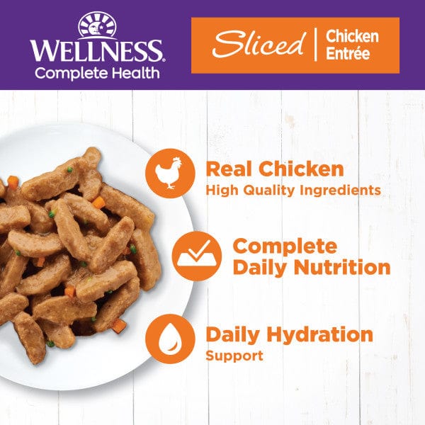 Wellness Complete Health Sliced Chicken Entree in Gravy Canned Cat Food, 3oz - Image 2