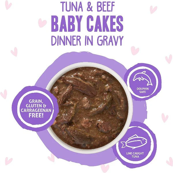 B.F.F. Baby Cakes Tuna & Beef Dinner in Gravy Pouch Cat Food - Image 2