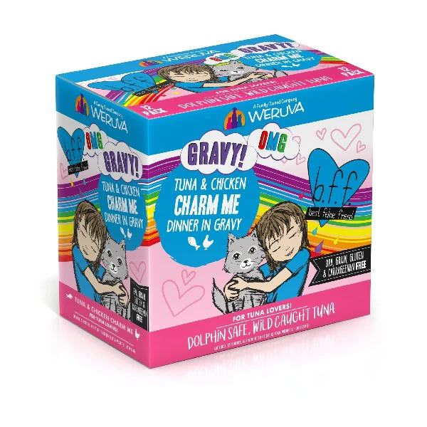 B.F.F. Charm Me Tuna & Chicken Dinner in Gravy Pouch Cat Food - Image 8
