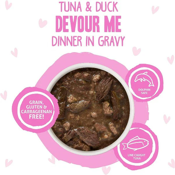 B.F.F. Devour Me Tuna & Duck Dinner in Gravy Pouch Cat Food - Image 2