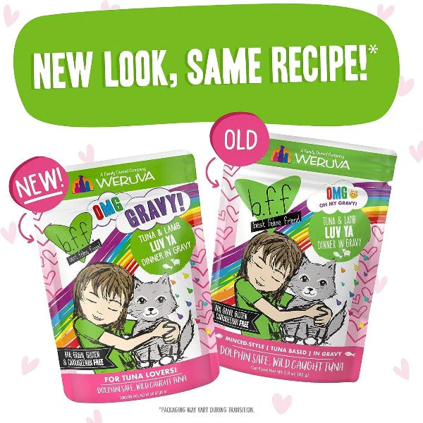 B.F.F. Luv Ya Tuna & Lamb Dinner in Gravy Pouch Cat Food - Image 6