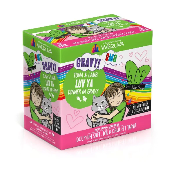 B.F.F. Luv Ya Tuna & Lamb Dinner in Gravy Pouch Cat Food - Image 8