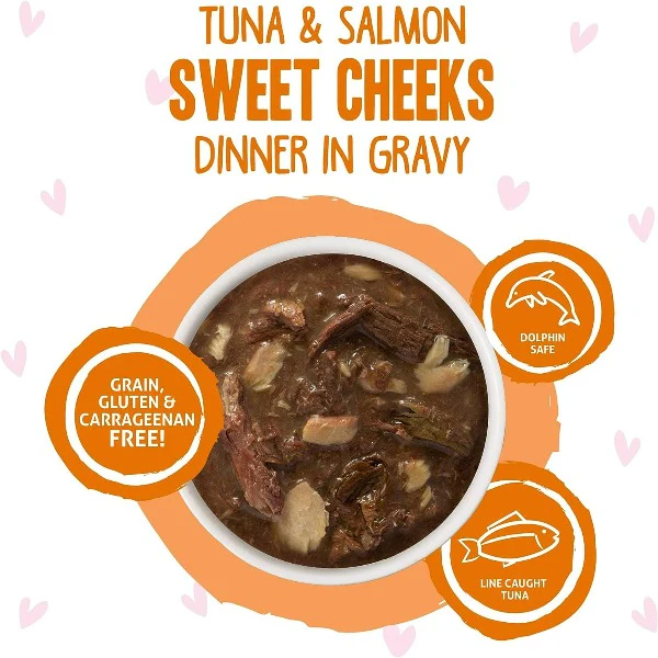 B.F.F. Sweet Cheeks Tuna & Salmon Dinner in Gravy Pouch Cat Food - Image 2
