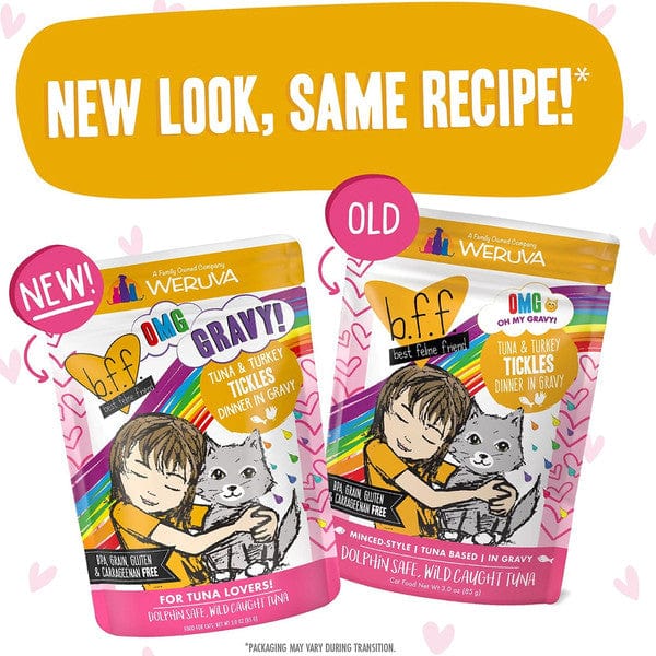 B.F.F. Tickles Tuna & Turkey Dinner in Gravy Pouch Cat Food - Image 5