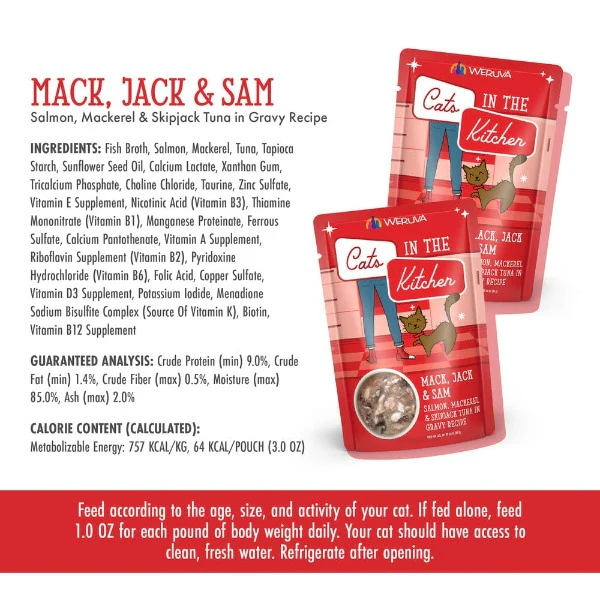 Cats in the Kitchen Mack, Jack & Sam Pouch Cat Food - Image 5