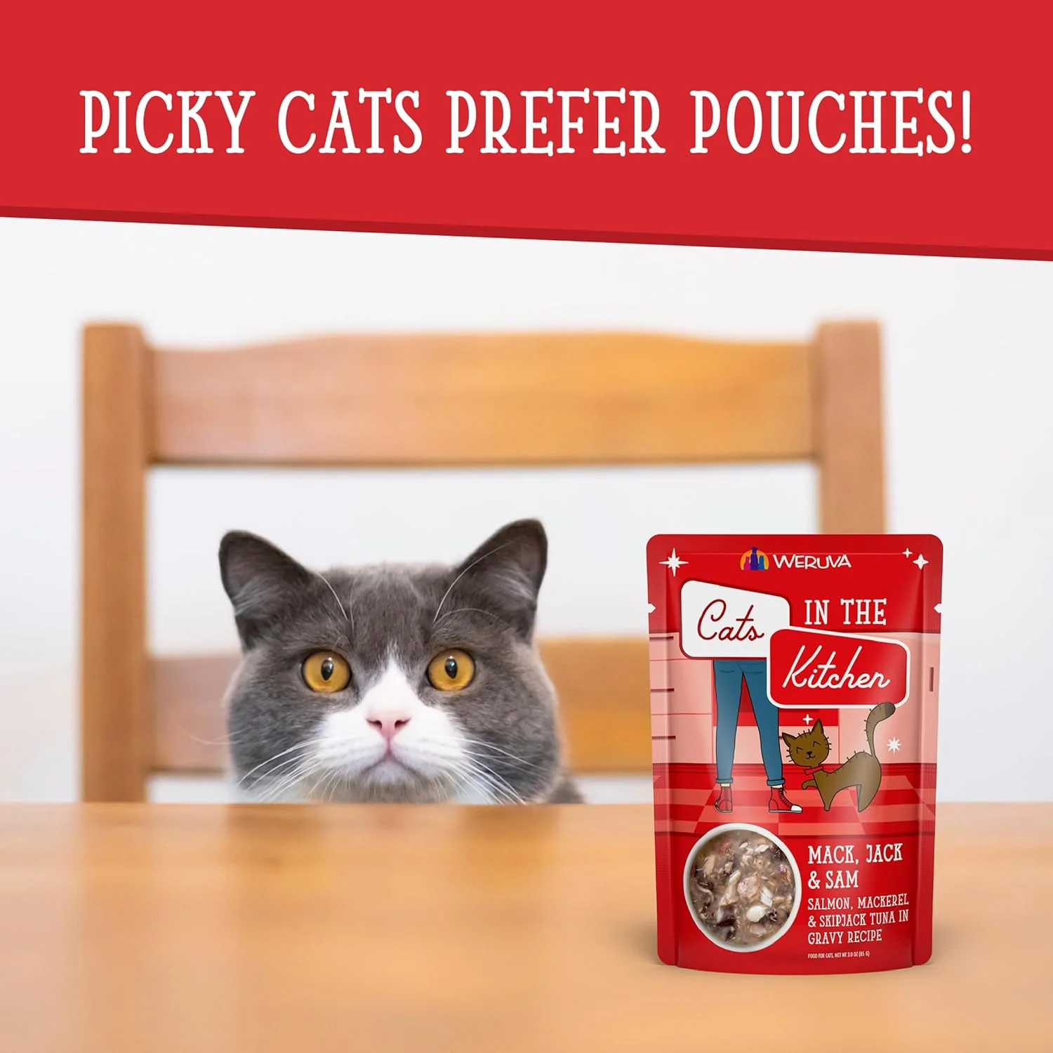 Cats in the Kitchen Mack, Jack & Sam Pouch Cat Food - Image 7
