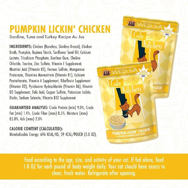 Cats in the Kitchen Pumpkin Lickin' Chicken Pouch Cat Food - Image 5