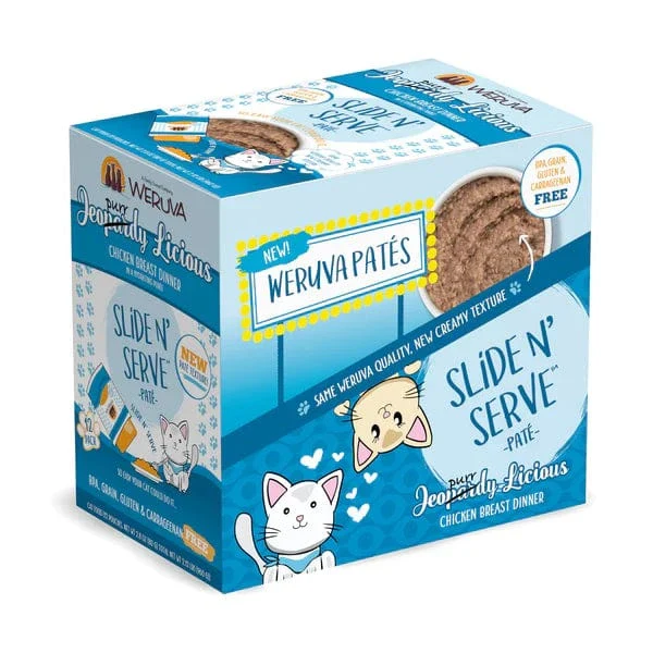 Weruva Jeopurrdy Licious Slide N' Serve Paté Pouch Cat Food; 12 Pack (SPECIAL ORDER ITEM)