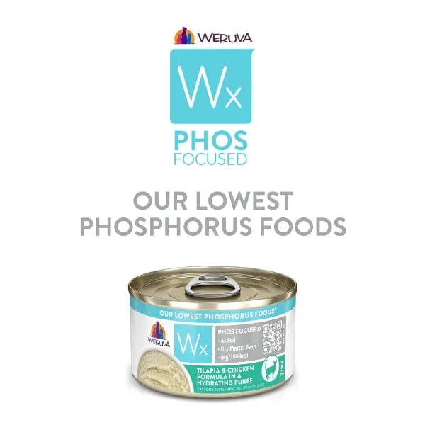Weruva Wx Phos Focused Tilapia & Chicken In Hydrating Puree Canned Cat Food Supplement, 3oz - Image 5