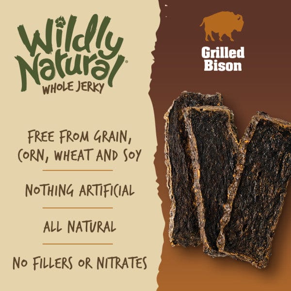 Wildly Natural Whole Jerky Grilled Bison Dog Treats - Image 4