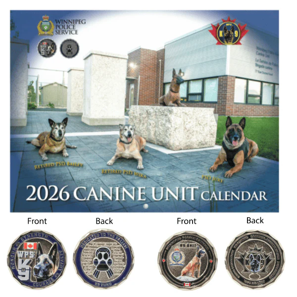 Winnipeg Police Service Canine Unit Calendar or Coins - Image 3