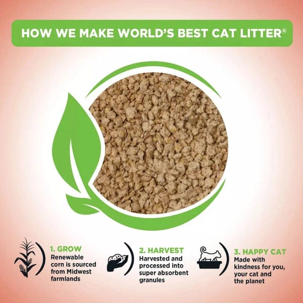 WORLD'S BEST Multi-Cat Unscented Clumping Cat Litter, 14lb - Image 3