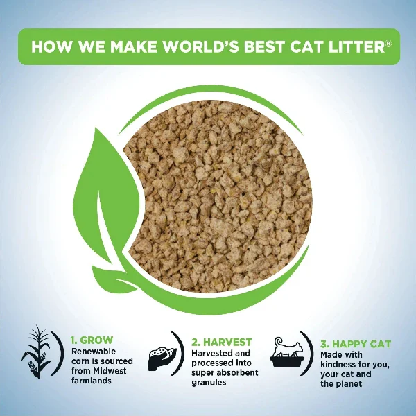 WORLD'S BEST Multiple Cat Lotus Blossom Scented Clumping Cat Litter, 28lb - Image 3