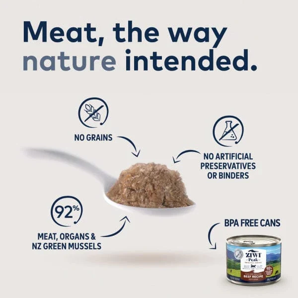 ZIWI Peak Original Series Beef Recipe Canned Cat Food, 3oz - Image 2
