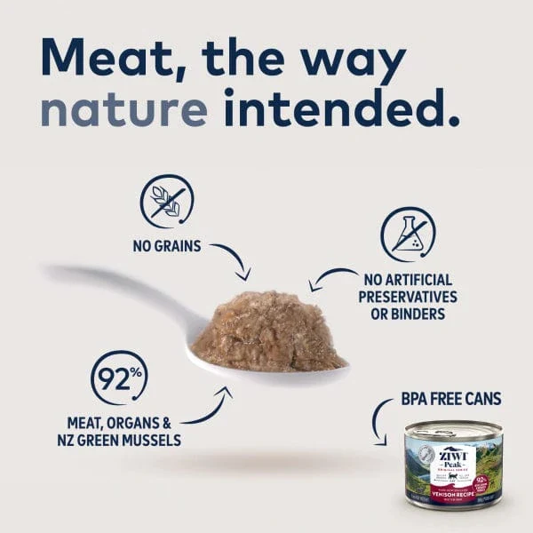 ZIWI Peak Original Series Venison Recipe Canned Cat Food, 3oz - Image 2