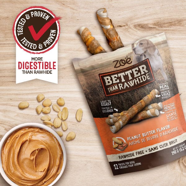 Zoë Better than Rawhide Peanut Butter Twists for Dogs - Image 4