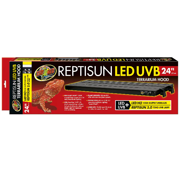 Zoo Med T5 ReptiSun LED UVB Terrarium Hood - Image 3
