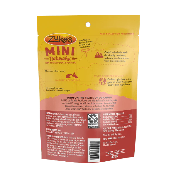 Zuke's Mini Naturals Salmon Recipe Dog Treats - Image 4